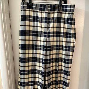 Ann Taylor Wide Leg Plaid Ankle Pants | Size 12 | NWT